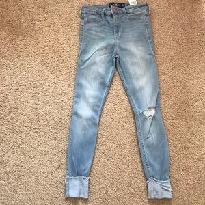 High-Rise Jean Legging Crop